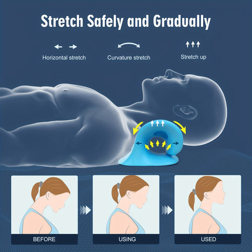C-Shaped EVA Neck Pillow for Neck & Shoulder Stretching 藍色C型EVA頸枕｜頸部肩膊伸展適用