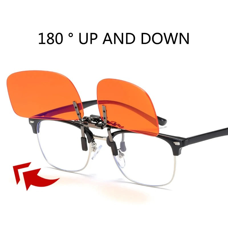 Clip-On Blue Light Glasses, Rimless Ultralight PC Lens Eyewear for Nighttime Screen Use 夾片式防藍光眼鏡｜無框超輕PC鏡片｜夜間螢幕使用適用