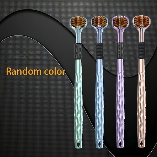 3-Head Manual Toothbrush Multi-Pack, 3-Sided Brush Head Ergonomic Toothbrush Set for Home, Travel & Couples 三頭三面刷手動牙刷多支裝｜人體工學手柄｜家用旅行情侶適用